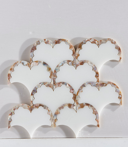 Marble Sichuan White Flower Shell Mosaic YC0712-12