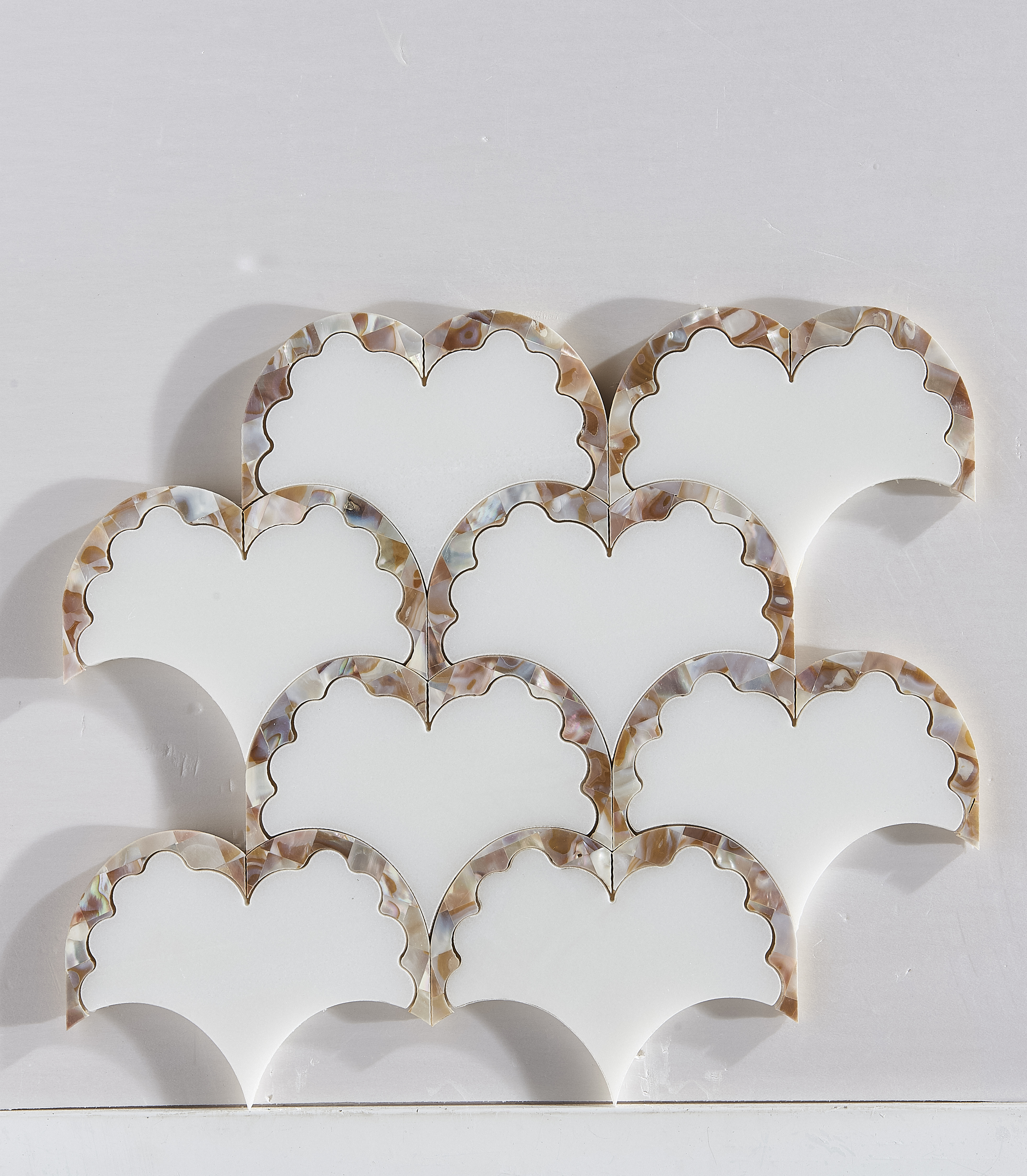 Marble Sichuan White Flower Shell Mosaic YC0712-12