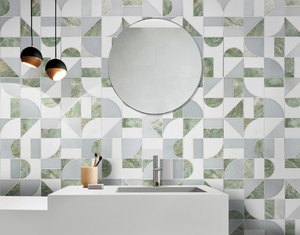 Irregular Unit Shapes Marble Mosaic HS2444