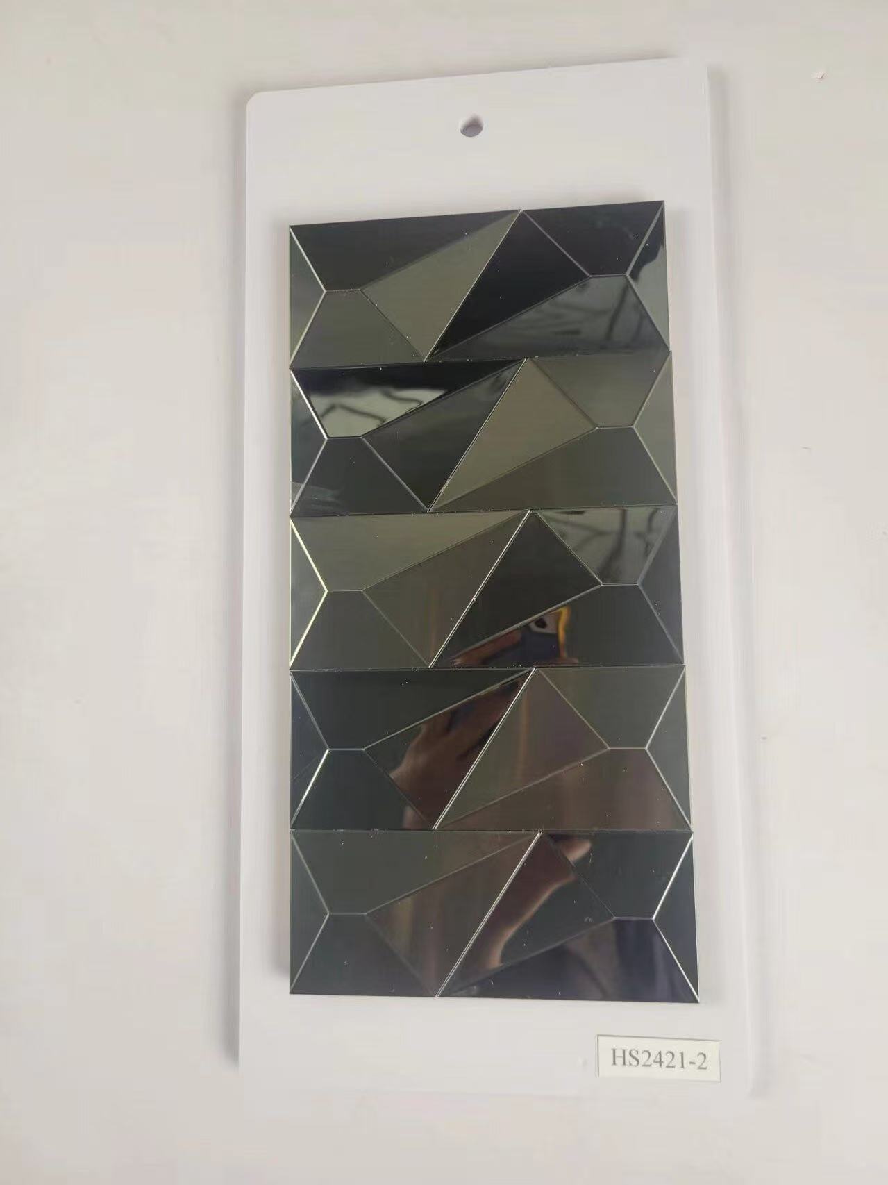 Rose Gold Stainless Steel Square Metal Mosaic for Bathroom Shower Wall HS2421-1