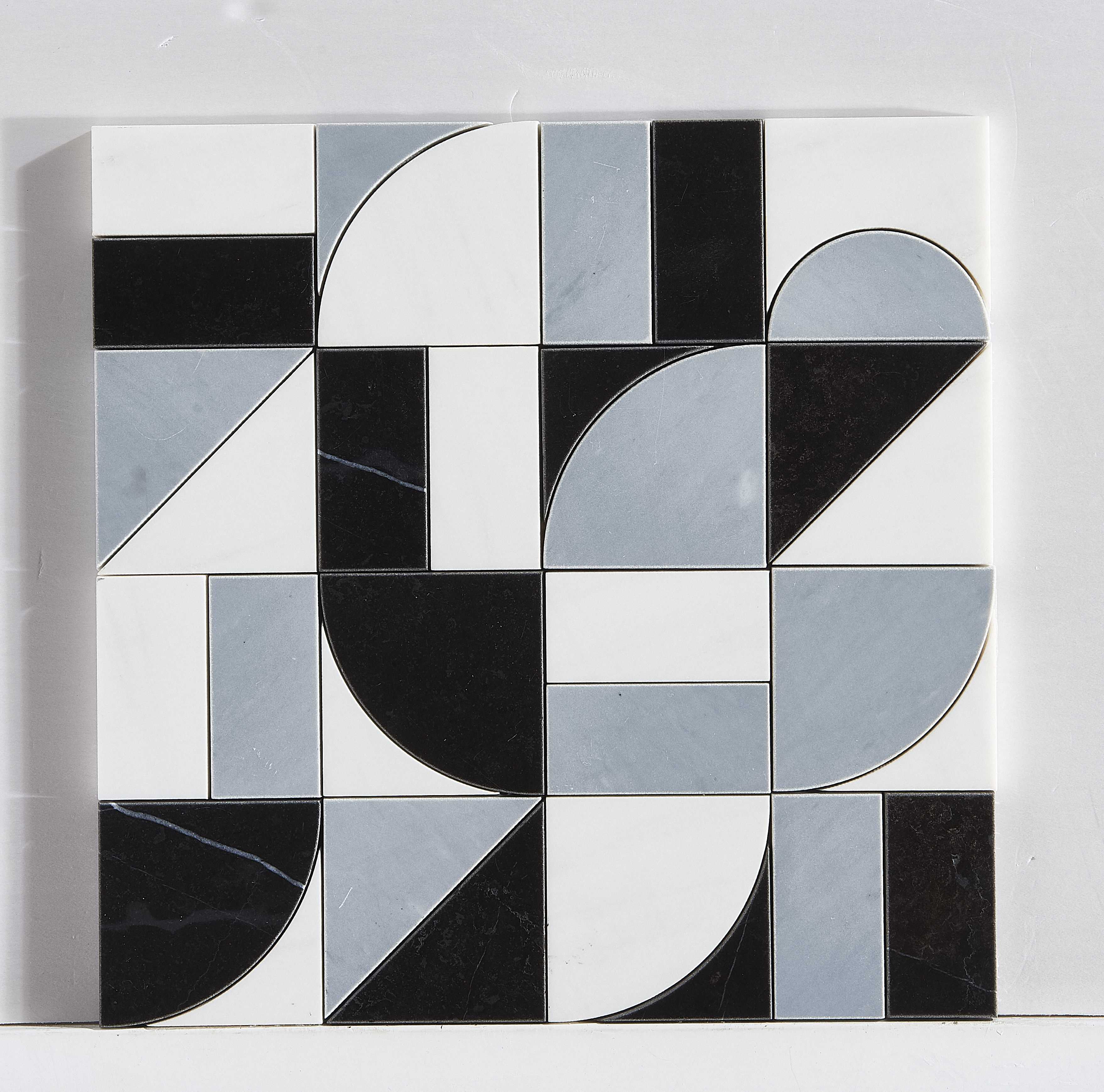 Marble White and Marble Black and Marble Grey Mosaic YC0712-25