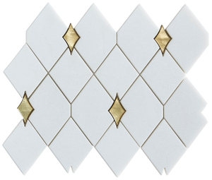 White Marble & Glass Mix Mosaic