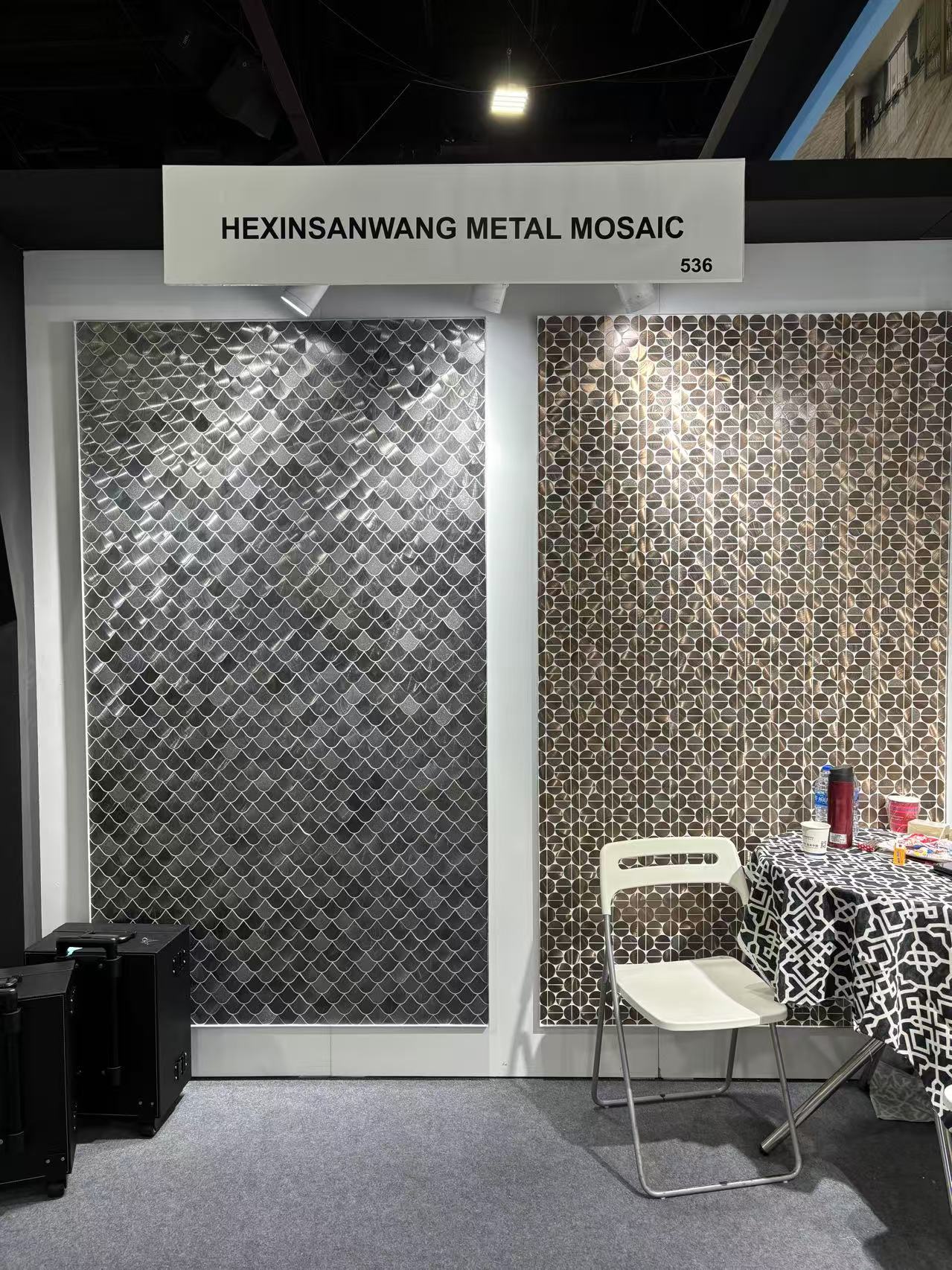  Solid Sliver Color sector Aluminum Mosaic HS2403