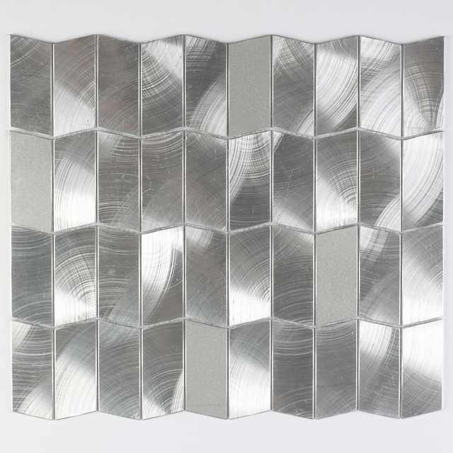  Solid Sliver Color Aluminum Mosaic HS1044-4