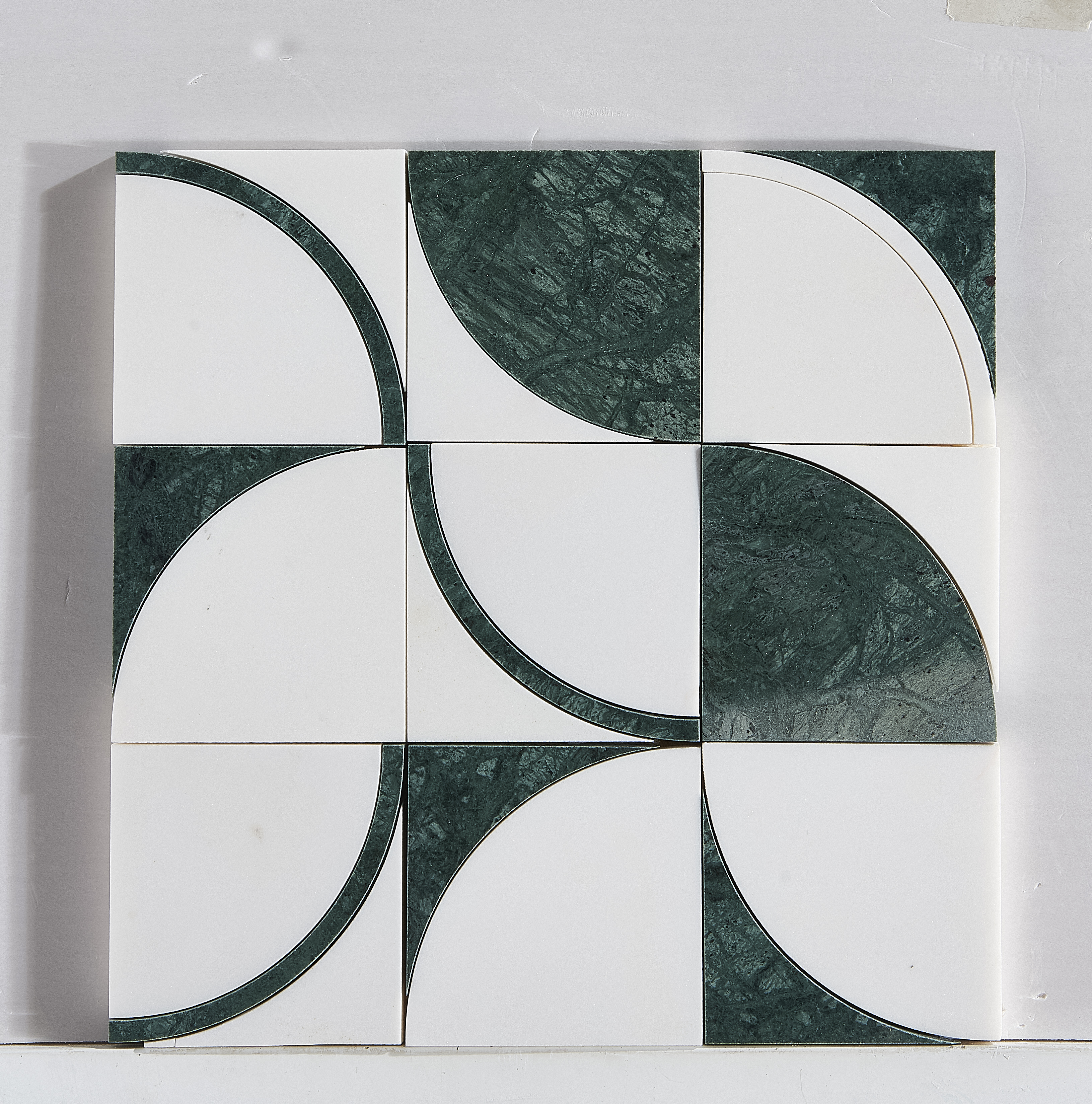 Marble White and Marble Black and Marble Grey Mosaic YC0712-25