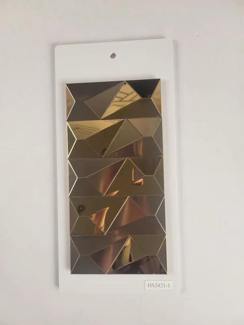Rose Gold Stainless Steel Square Metal Mosaic for Bathroom Shower Wall HS2421-1