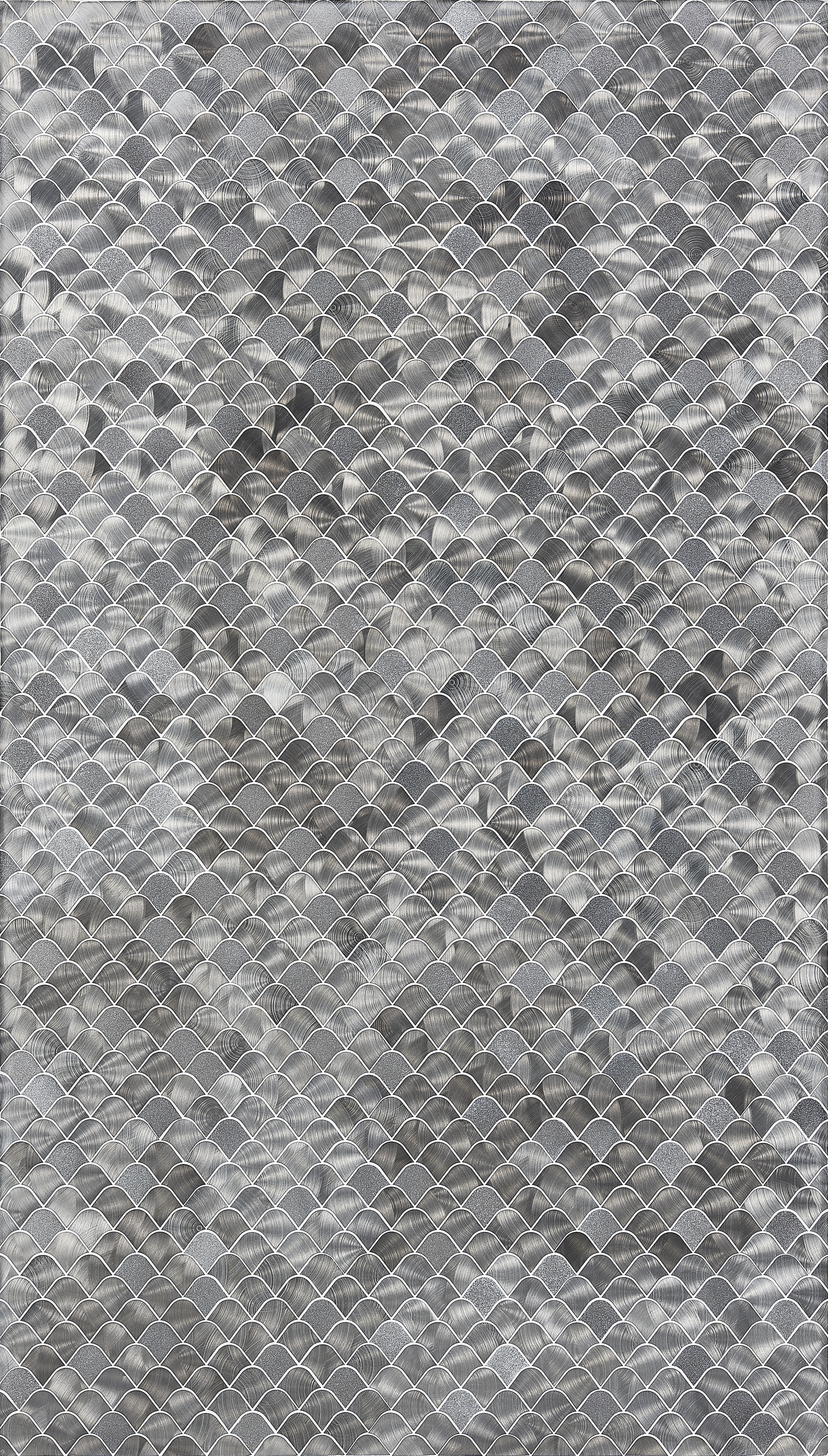  Solid Sliver Color sector Aluminum Mosaic HS2403