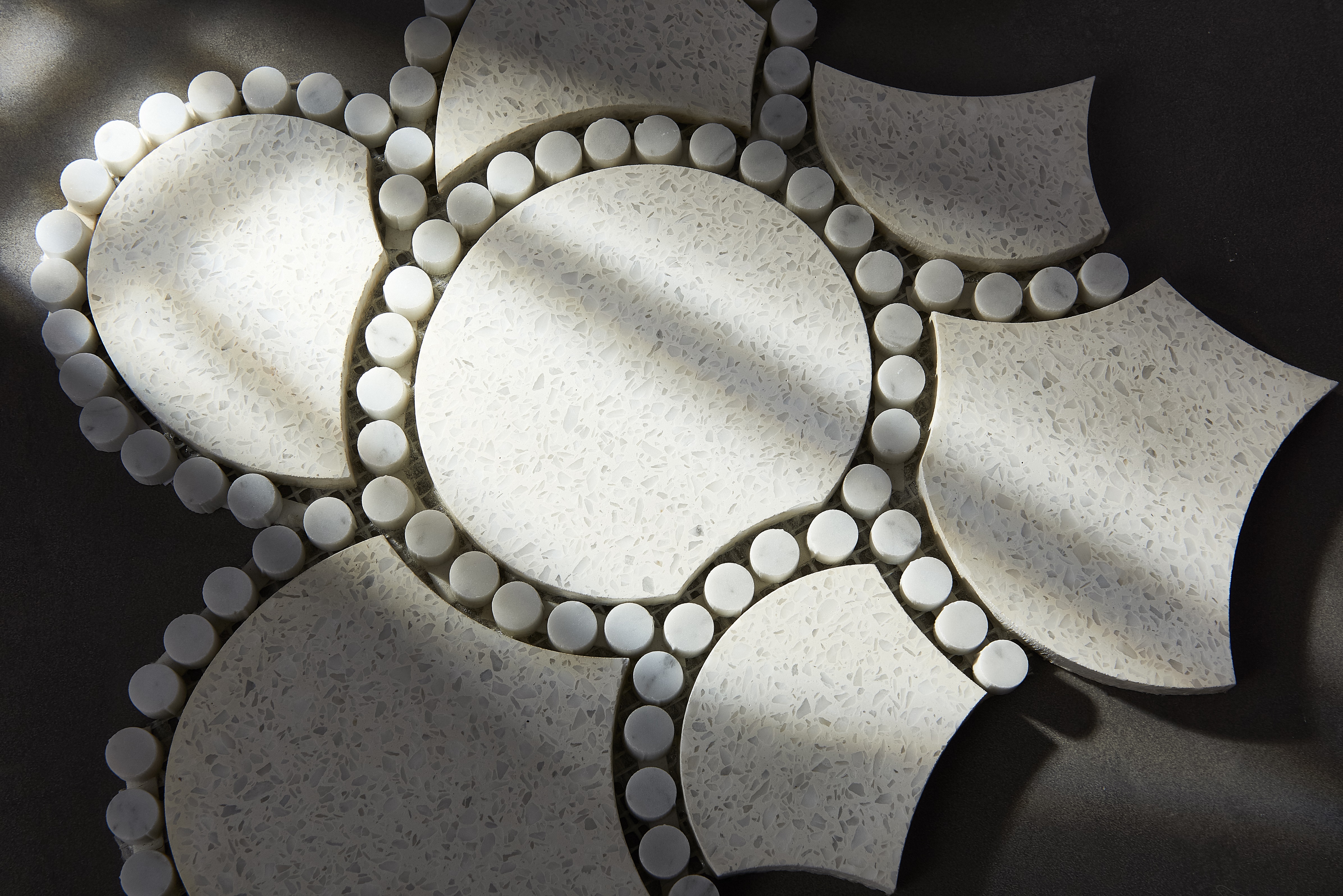 Water Jet stone and terrazzo mosaic YC2308