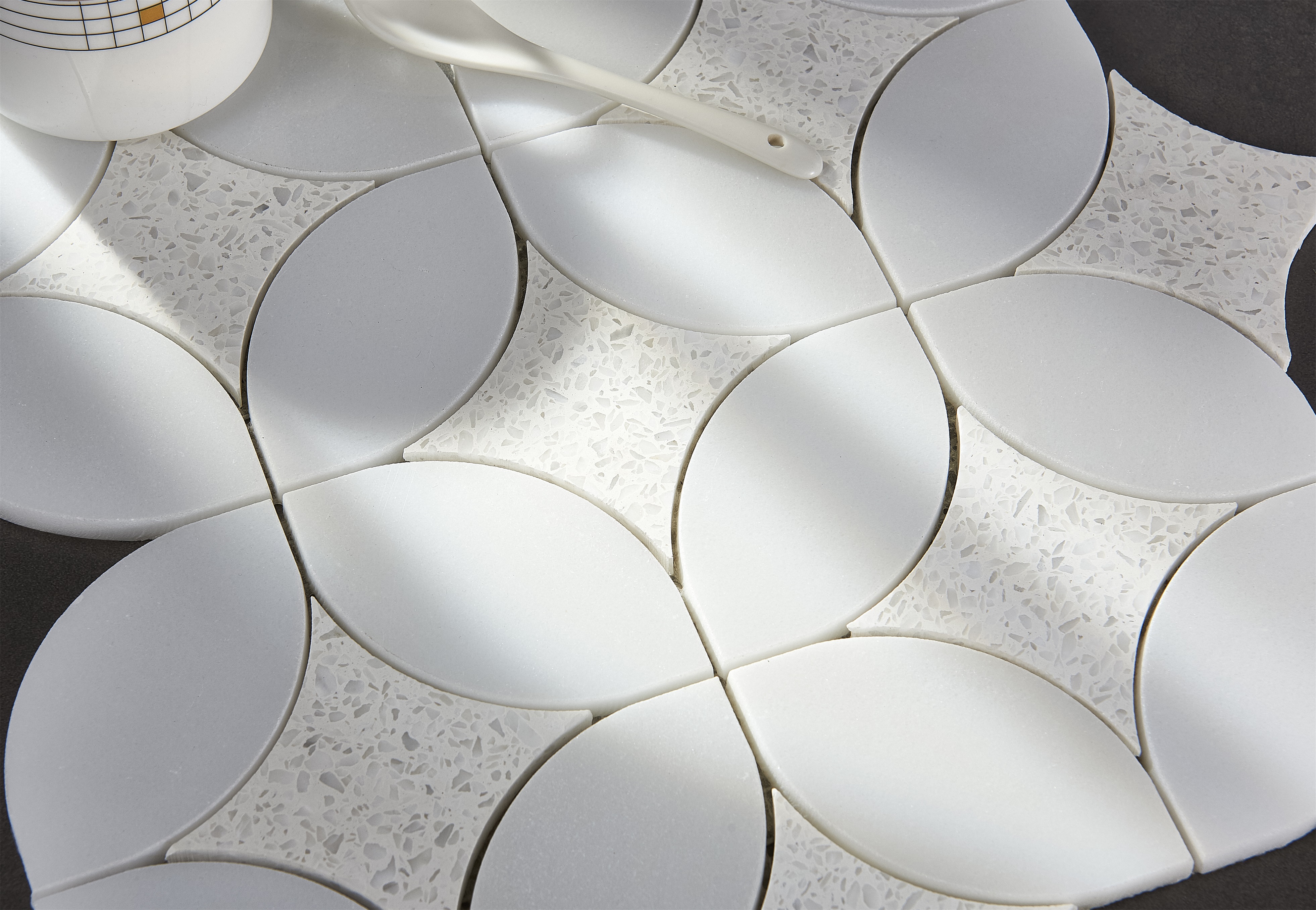 Water Jet marble mosaic with terrazzo YC2305