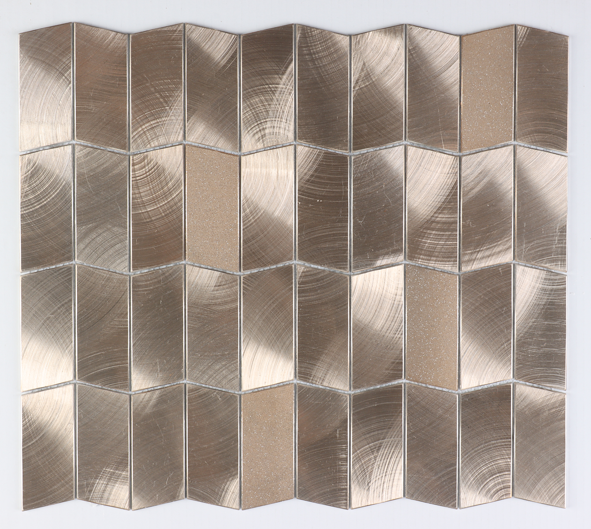  Solid Rose Gold Color Aluminum Mosaic 