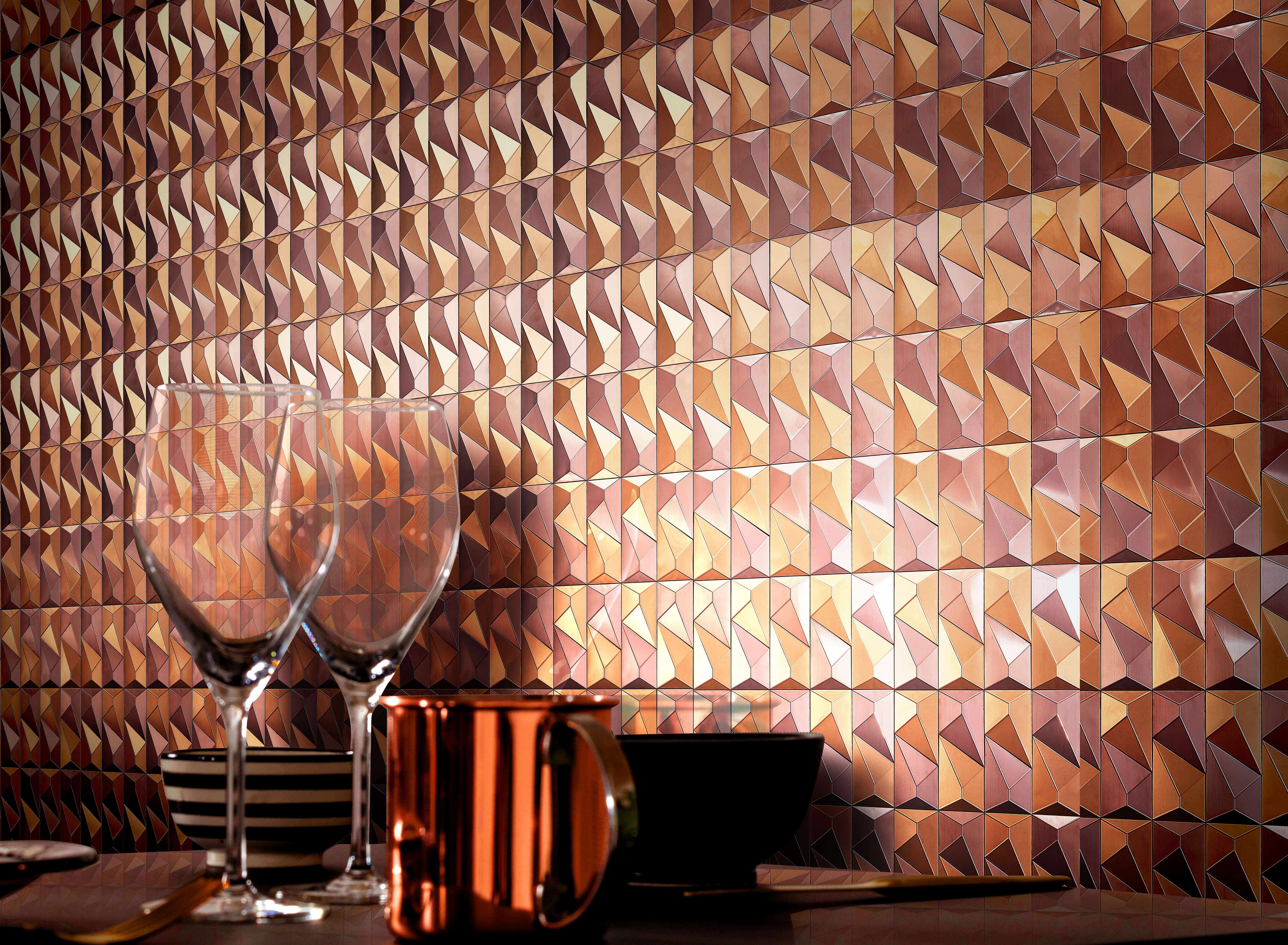Rose Gold Stainless Steel Square Metal Mosaic for Bathroom Shower Wall HS2421-1